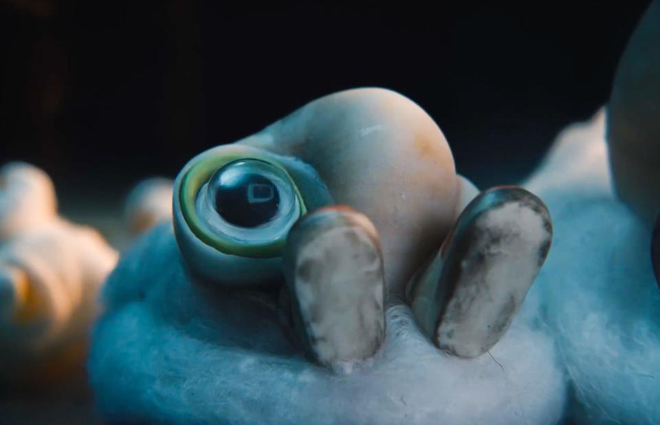 USA. A scene from the (C)A24 new film : Marcel the Shell with Shoes On (2021).  Plot: Feature adaptation of the animated short film interviewing a mollusk named Marcel ( (voiced by  Jenny Slate ).  Ref: LMK110-J8706-180123 Supplied by LMKMEDIA. Editorial Only. Landmark Media is not the copyright owner of these Film or TV stills but provides a service only for recognised Media outlets. pictures@lmkmedia.com