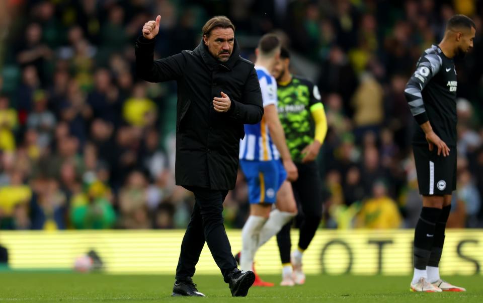 Despite not winning Norwich coach Daniel Farke was still able to see the positives as his side drew at home to Brighton - SHAUN BROOKS