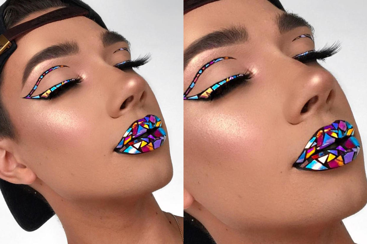 Stained-glass makeup will make you stop and stare at how mesmerizing it is.