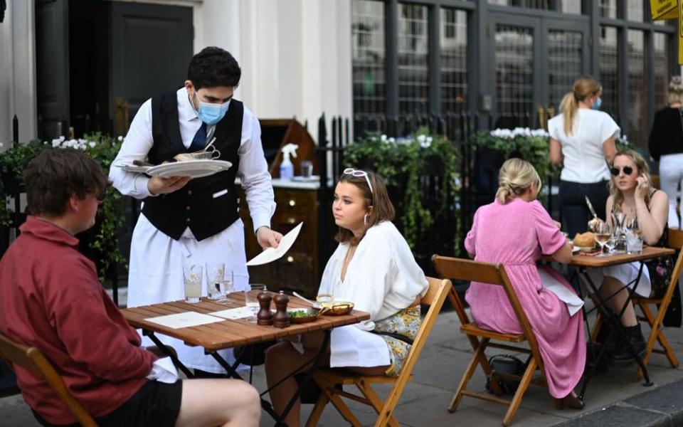 masks dining - Getty