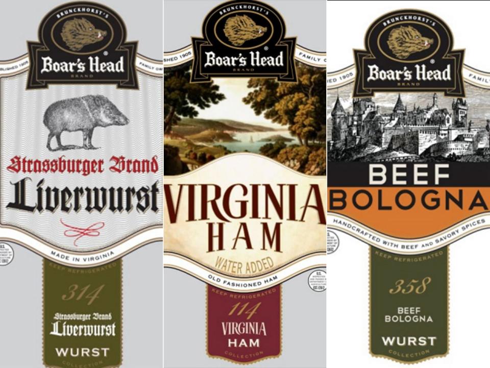 PHOTO: In these images released by the USDA, Boar's Head product labels are shown. (USDA)