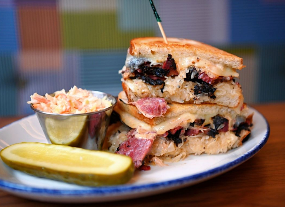 A Classic Reuben Sandwich is served at Around The Clock Diner, which recently opened in East Rutherford.