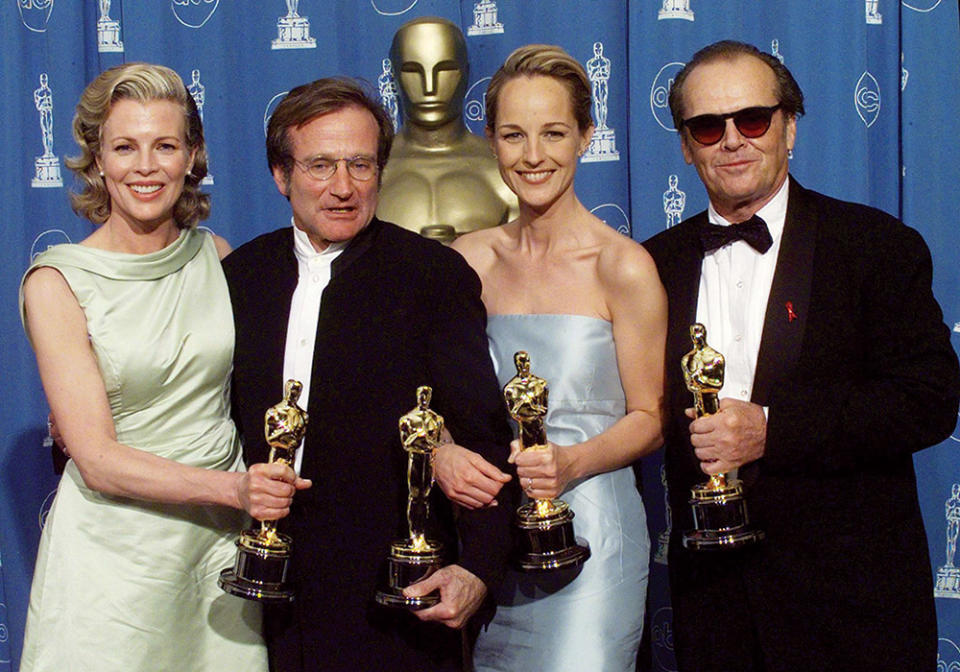 From left: Oscar winners Kim Basinger, Robin Williams, Helen Hunt and Jack Nicholson.