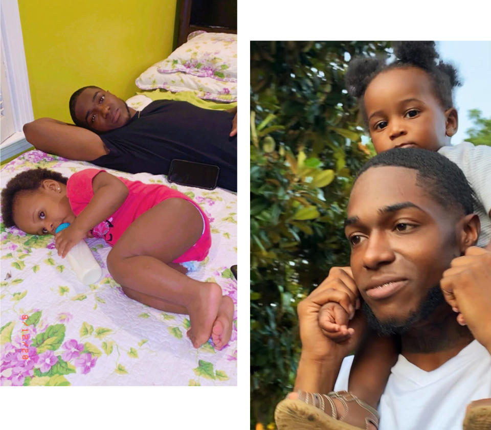 Jaylen Lewis with his daughter Brooklyn and son Zahari. (Family photos)