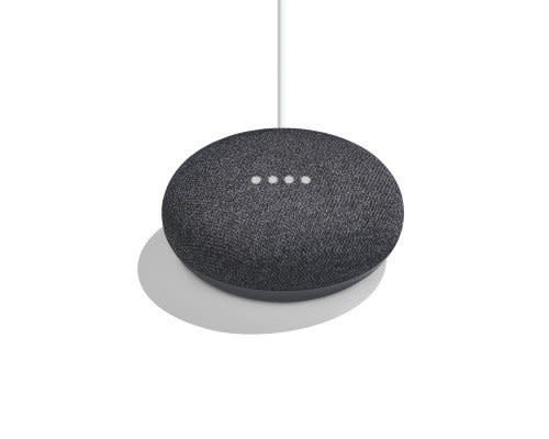 Google Home Mini - Charcoal. 41% off from 49. <a href="https://jet.com/product/Google-Home-Mini-Charcoal/0c478508c7444b4488ef53a4daf88d2b" target="_blank"><strong>Now $29</strong></a>. (Photo: Jet)