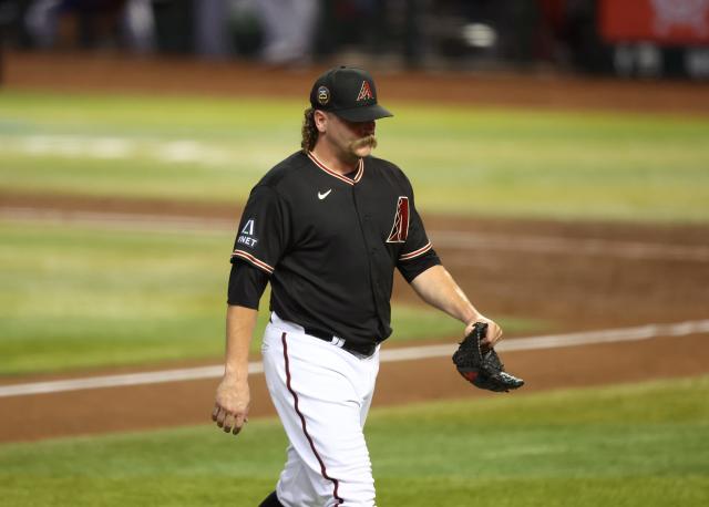 Arizona Diamondbacks relief pitcher Joe Mantiply (35) in the ninth