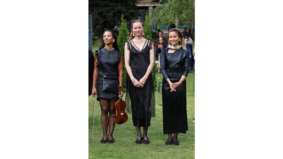  British model Lily Cole in black dress