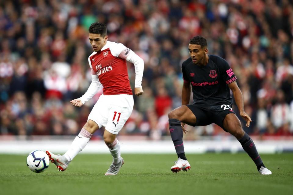 Torreira was booked on his first start for the Gunners. (Getty Images)