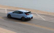 <p>Indeed, our initial impressions reflect on the two in tandem—"It's no Civic Type R, but it'll do in a pinch," reads the first comment in the Veloster's logbook—and if you're put off by the Honda's higher asking price and wacky styling, the Hyundai is the next-closest thing.</p>