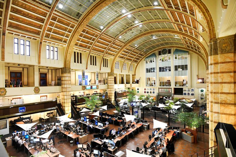 FILE PHOTO: Overview of Amsterdam's stock exchange interior as Prosus begins trading on the Euronext stock exchange in Amsterdam