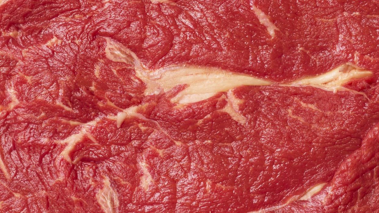 close up of sirloin steak