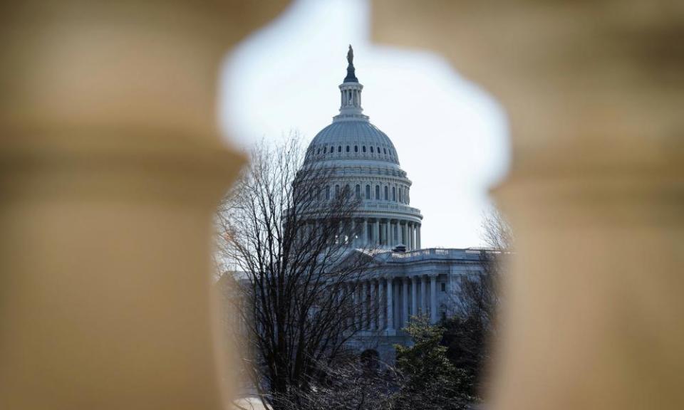 The US Capitol building is seen from the Russell Senate Office Building.