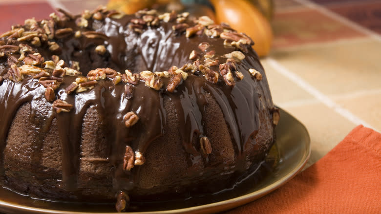 Dense chocolate bundt cake