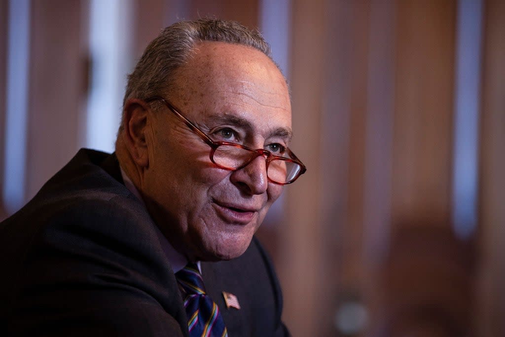 New York Senator Chuck Schumer is poised to be the next majority leader after a pair of Democratic victories in Georgia. (Getty Images)