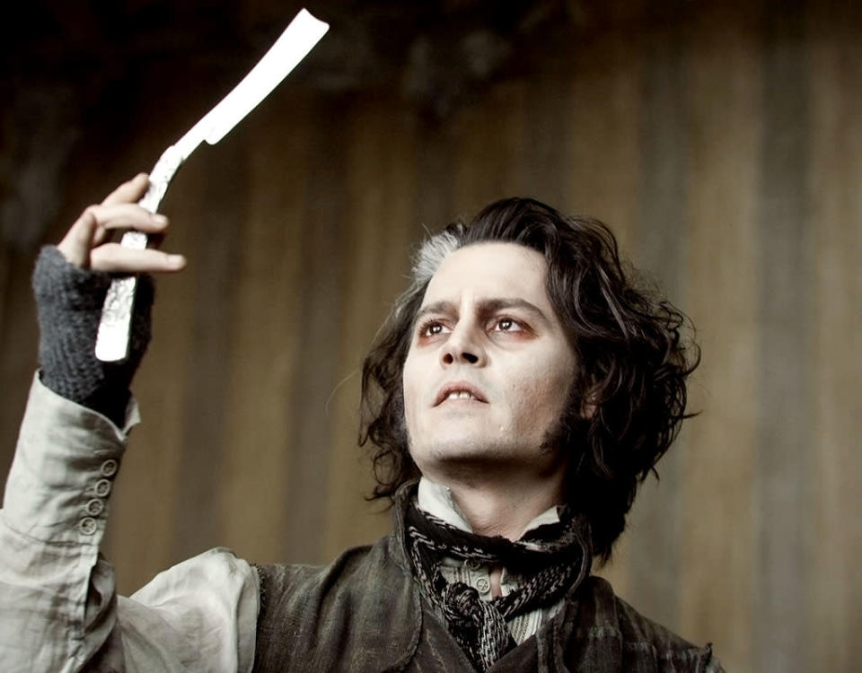 <b>25. His singing in "Sweeney Todd: The Demon Barber of Fleet Street":</b> Depp may have a musical background, but he's always stuck to guitar, until Burton convinced him to sing in the musical. Much to the delight of our ears!
