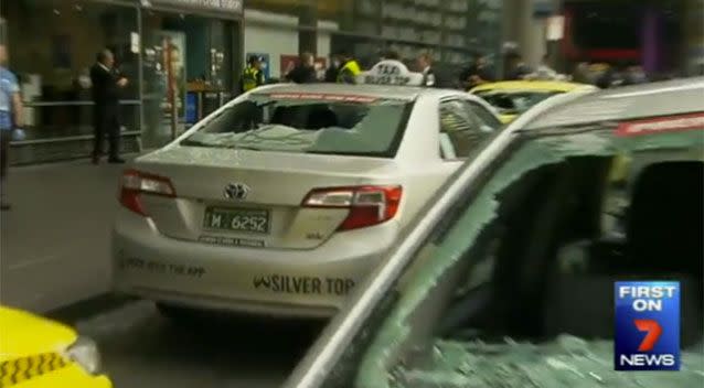 The aftermath of the shocking attack. Source: 7 News.