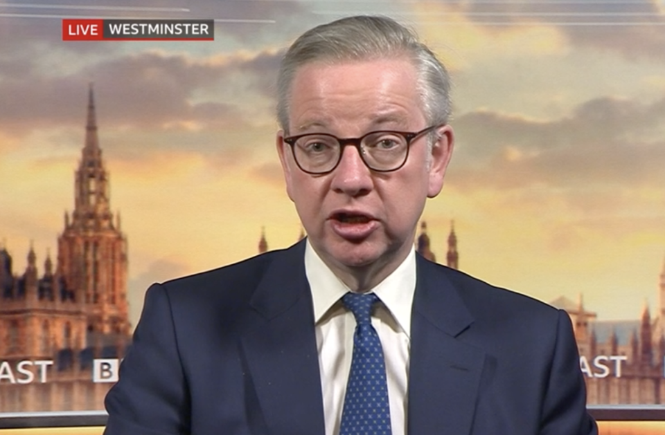 Michael Gove said customers need to 'exercise restraint' when shops reopen next month. (BBC)