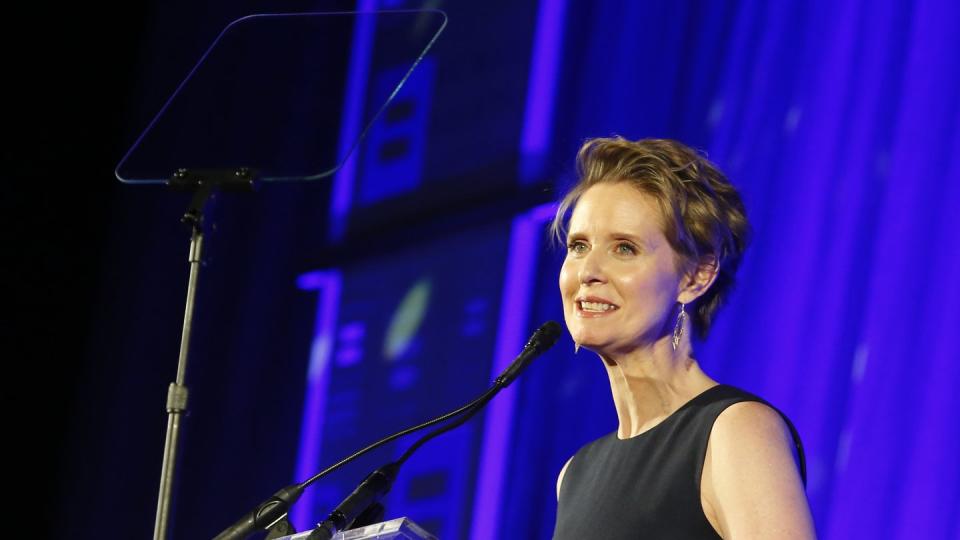 Cynthia Nixon zieht es in die Politik. Foto: Jason Decrow/AP