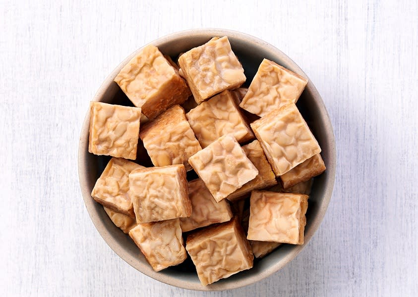 Tempeh is popular with vegans and vegetarians because it has vitamin B12 and is a complete source of protein. That means it has all nine of the essential amino acids your body needs for healthy bones and muscles