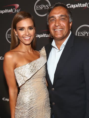 <p>Christopher Polk/Getty</p> Jessica Alba with father Mark Alba attends The 2014 ESPYS on July 16, 2014 in Los Angeles, California.