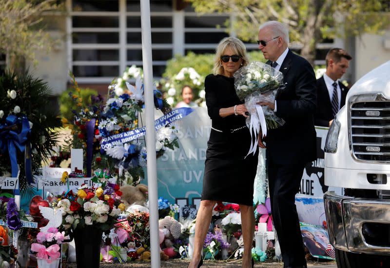 U.S. President Joe Biden and first lady Jill Biden travel to Uvalde, Texas