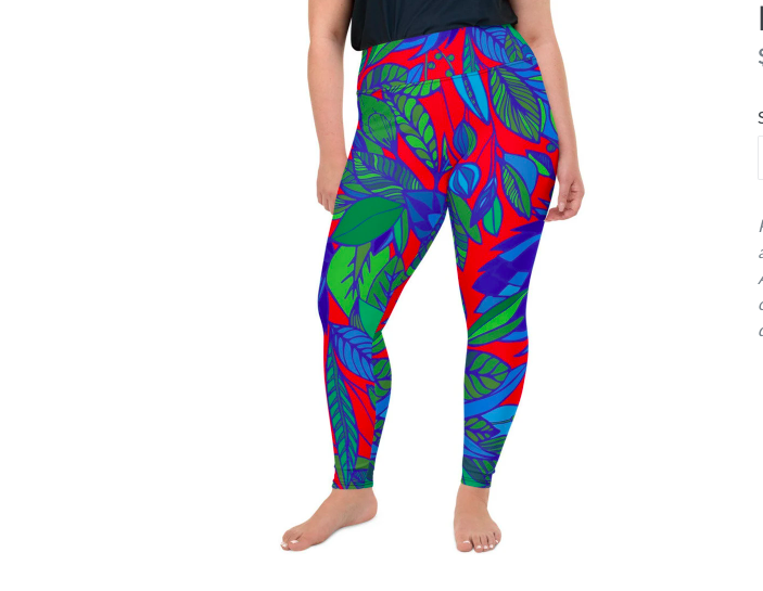 29) Red Lala Plus Size Leggings