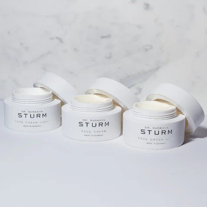 <p>The lightweight shea-buttter-rich <span>Dr. Barbara Sturm Face Cream</span> ($68-$215) also comes in formulations of <span>Face Cream Light</span> ($205) - for extra-sensitive normal-to-oily skin or warmer seasons - and a <span>Face Cream Rich</span> ($230) - for drier or more mature skin.</p>
