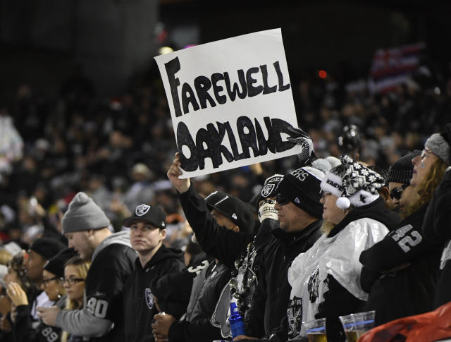 Raiders to play final game in Oakland Coliseum