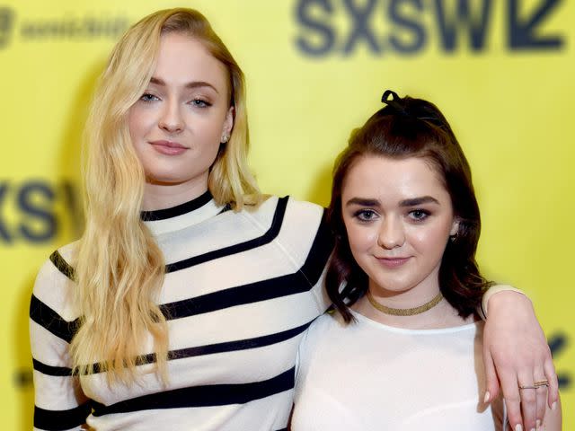 <p>Amy E. Price/Getty Images</p> Sophie Turner (left) and Maisie Williams