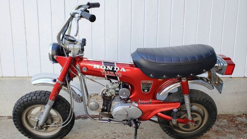 Photo: <a class="link " href="https://seattle.craigslist.org/see/mcy/d/seattle-1972-honda-ct70hk1-ct70h-ct70/7740219487.html" rel="nofollow noopener" target="_blank" data-ylk="slk:Craigslist;elm:context_link;itc:0;sec:content-canvas">Craigslist</a>