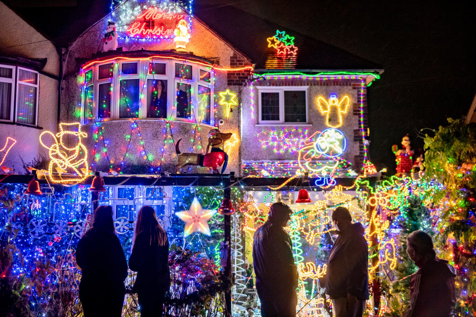 Dave Edwards, known as 'Mr Christmas', died on the eve of his amazing lights being switched on. (SWNS)