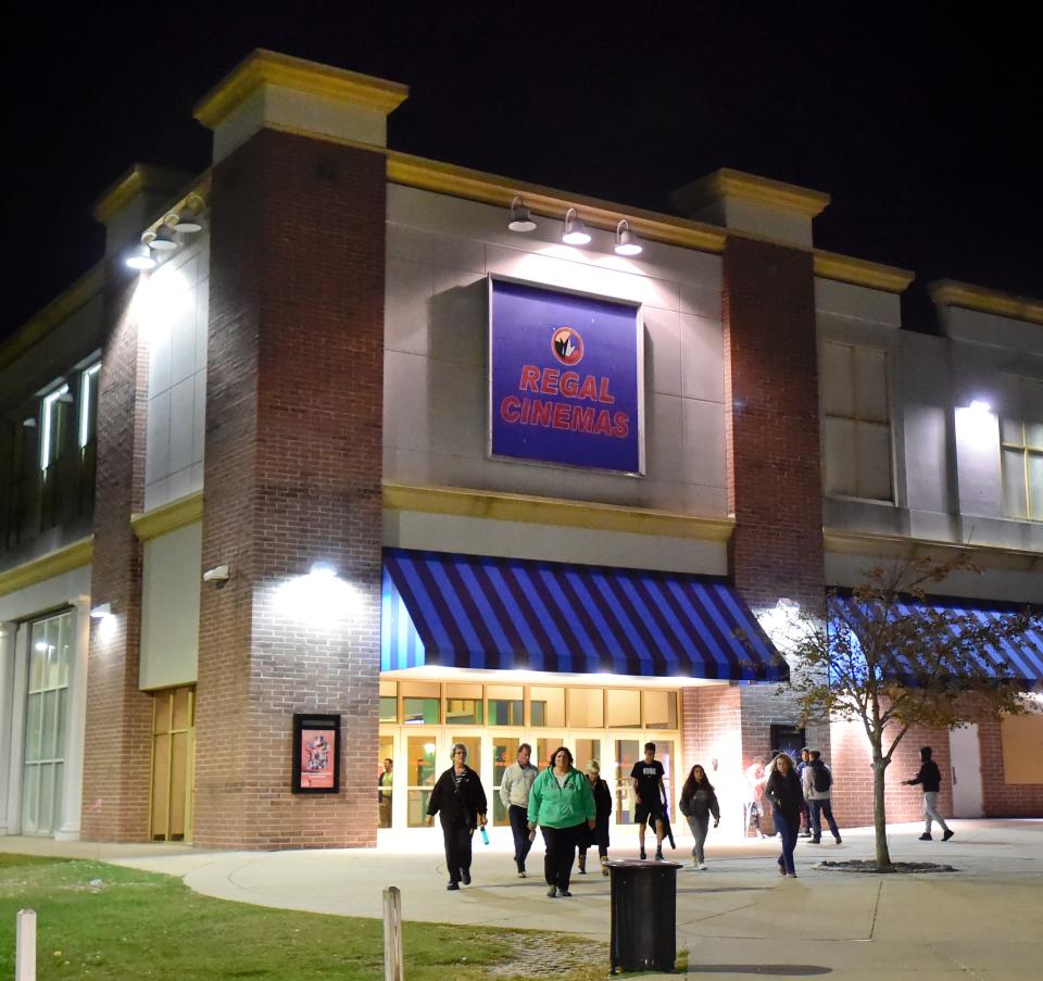 Regal Cape Cod Mall in Hyannis, pictured, and Regal Mashpee Commons are among seven Massachusetts movie theaters owned by Regal Cinemas, whose parent corporation Wednesday filed for Chapter 11 bankruptcy.