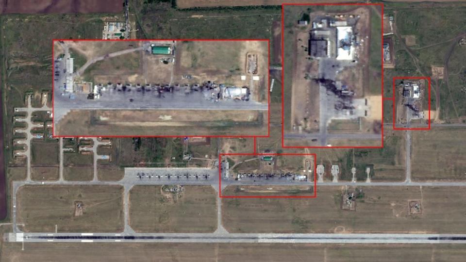 Satellite images obtained by <em>The War Zone</em> confirmed that the airbase in Russia was attacked in June. PHOTOS © 2024 PLANET LABS INC. ALL RIGHTS RESERVED. REPRINTED BY PERMISSION