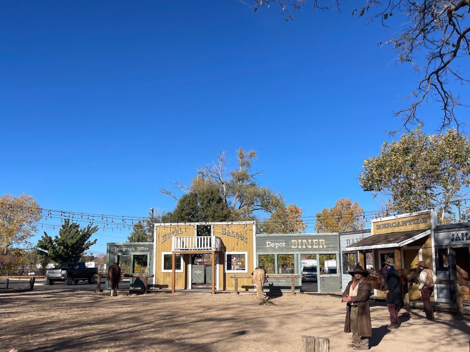 The pre-train performance put on by the Grand Canyon Railway.