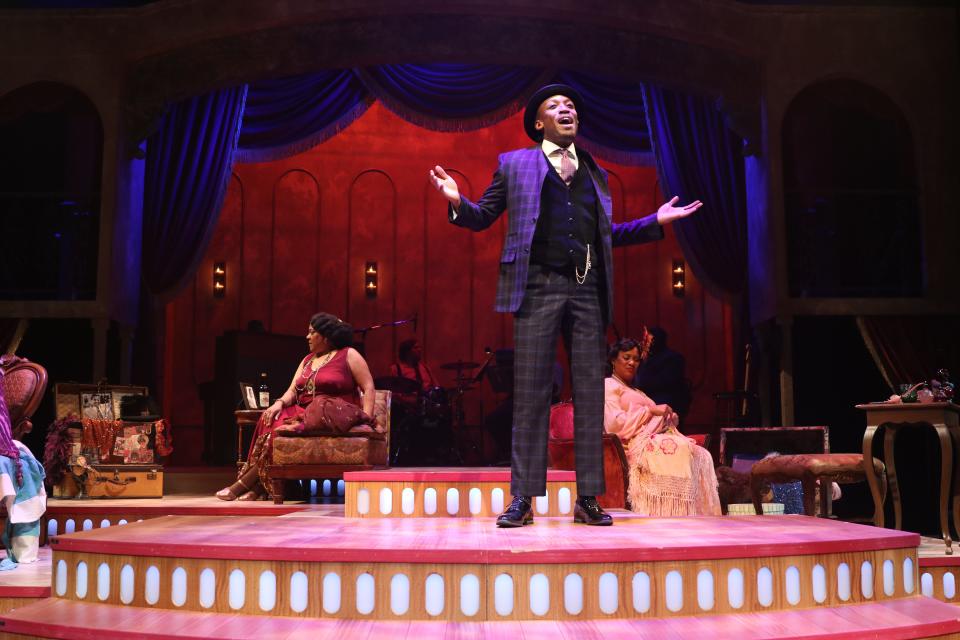 Percy Nesbary III as The Man in the Saloon in ASF's production of "Blues in the Night."