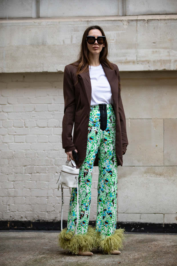 <p>On the street at London Fashion Week. Photo: Chiara Marina Grioni/Fashionista </p>