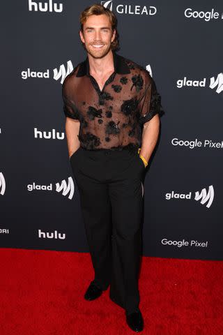 <p>Joe Scarnici/Getty</p> Zane Phillips attends the 35th Annual GLAAD Media Awards