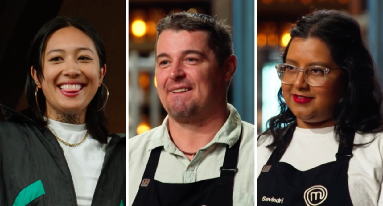 MasterChef fans had a field day with a hilarious detail in Tuesday's pressure test. Credit: Channel Ten 