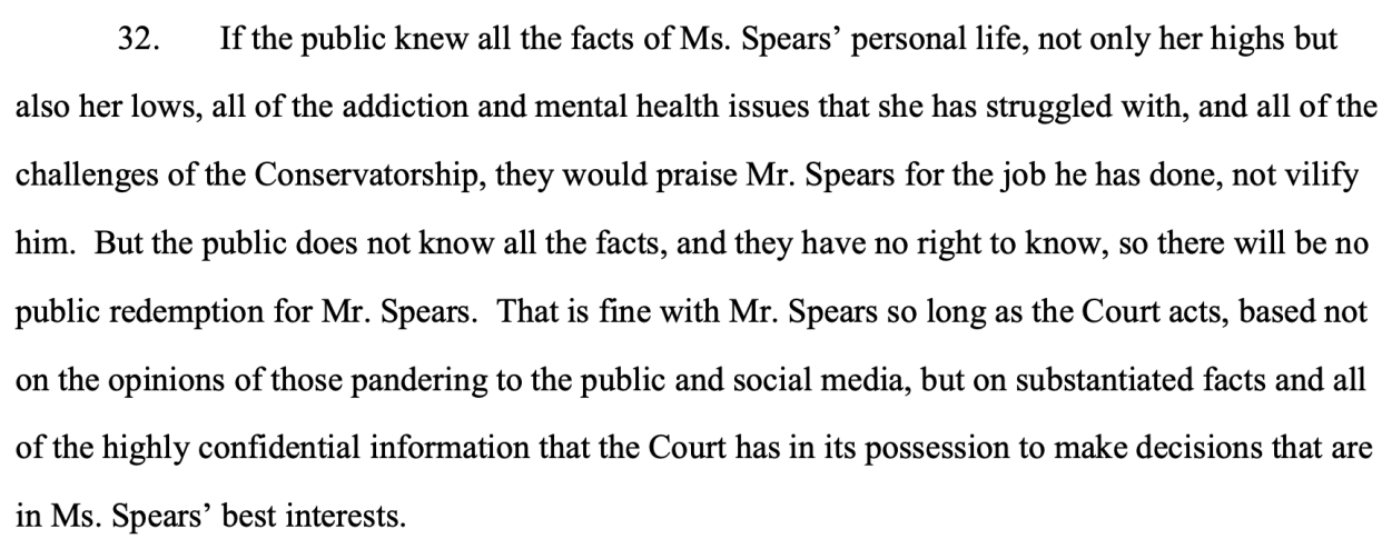 Jamie Spears's filing (Credit: Los Angeles Superior Court)