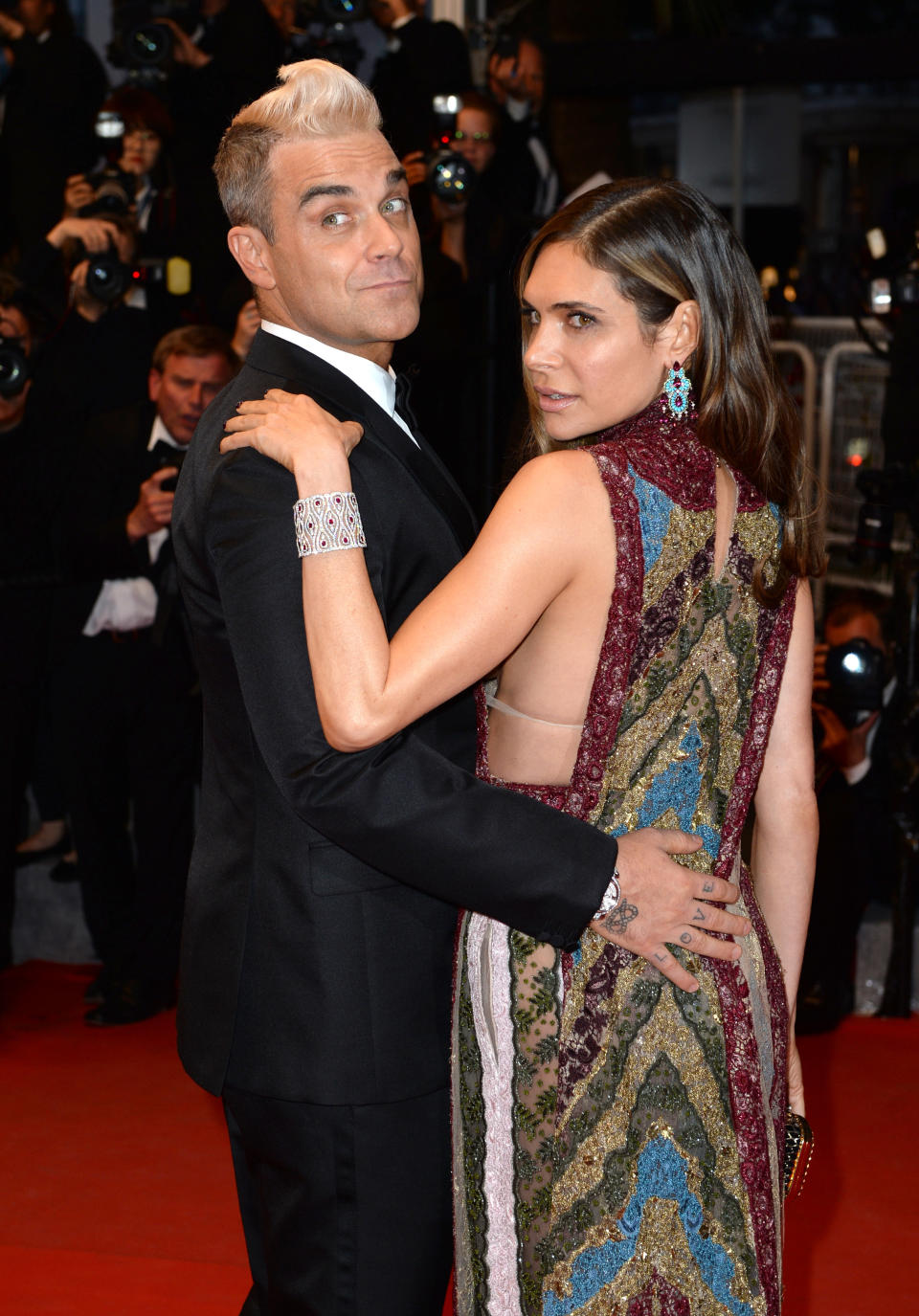 Robbie Williams and wife Ayda Field attending the Sea of Trees premiere taking place during the 68th Festival de Cannes held at the Grand Theatre Lumiere, Palais des Festivals, Cannes, France

(Mandatory Credit: Doug Peters/EMPICS Entertainment)