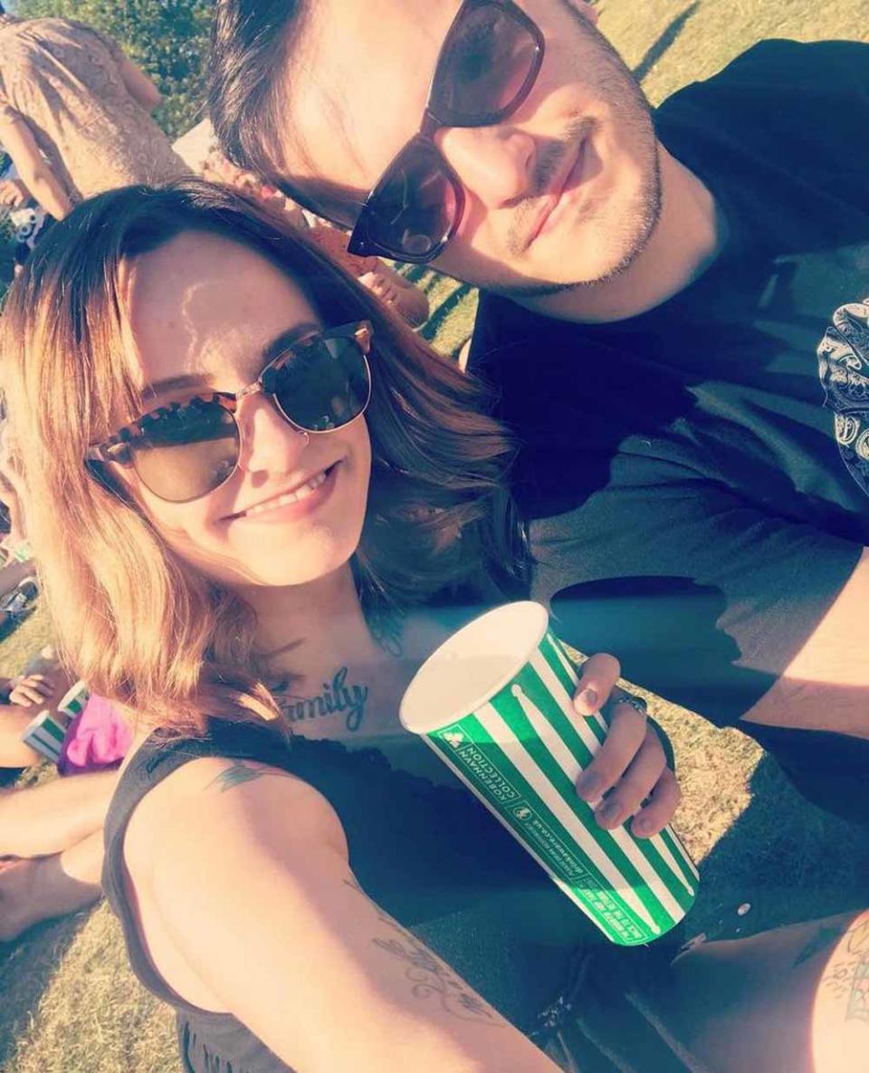 Kerrie with boyfriend Danny at a Liam Gallagher concert in London in 2018. PA REAL LIFE/ COLLECT