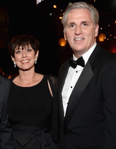 <p>Michael Kovac/WireImage</p> Judy McCarthy and Kevin McCarthy at MusiCares Person of the Year honoring Tom Petty in 2017.