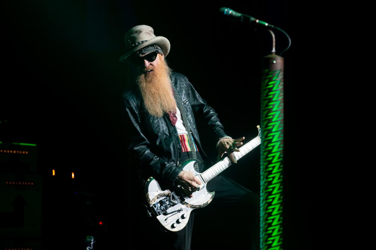 Billy Gibbons performs with ZZ Top at the Orpheum in Memphis, Tenn., on Wednesday, July 26, 2023.