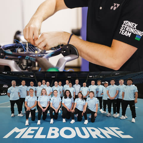 The Yonex Stringing Team at the Australian Open