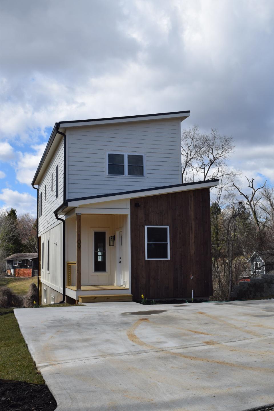 Two single-family units have been built in place of the original 101 Arline Henry affordable housing project. They both have attached homestay units, which are often listed on Airbnb or Vrbo. Feb. 23, 2024.