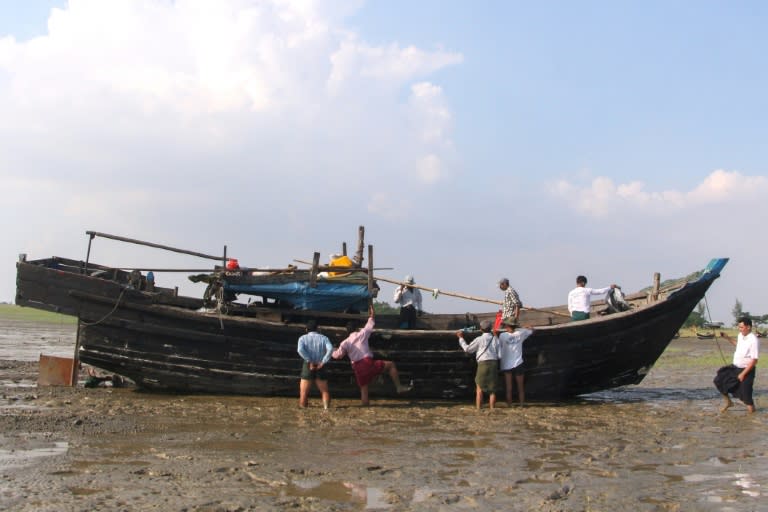 More than 100 Rohingya Muslims were on board this boat which was found floating with no petrol off the south coast of Myanmar