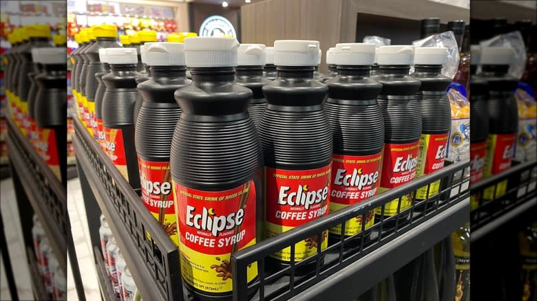 Eclipse coffee syrup in supermarket