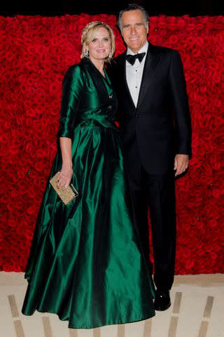 <p>Kevin Tachman/Getty</p> Mitt Romney and his wife Ann Romney at the 2018 Met Gala
