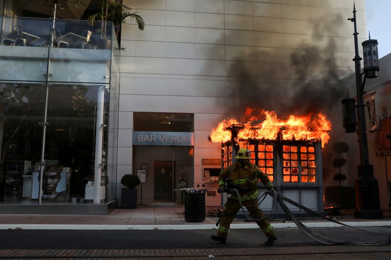 FILE PHOTO: Protests against the death in Minneapolis police custody of George Floyd, in Los Angeles