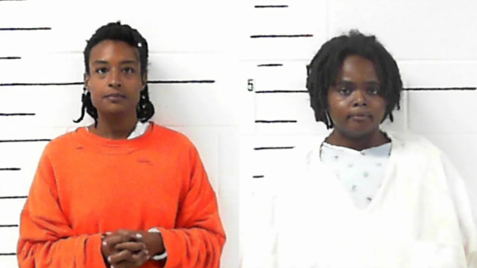 Krystal Pinkins, left, and Yasmine Hider, right, were sentenced last month for killing Adam Sinjee (Clay County Sheriff’s Office)